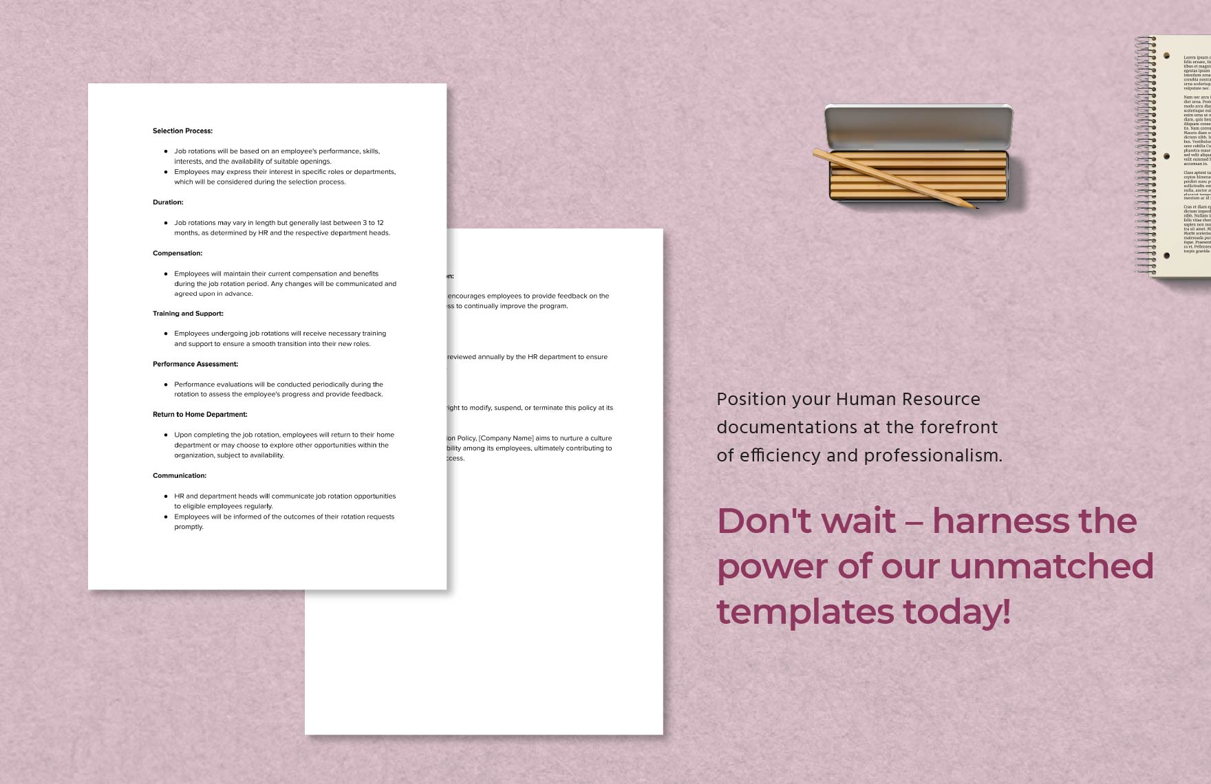 Job Rotation Policy HR Template