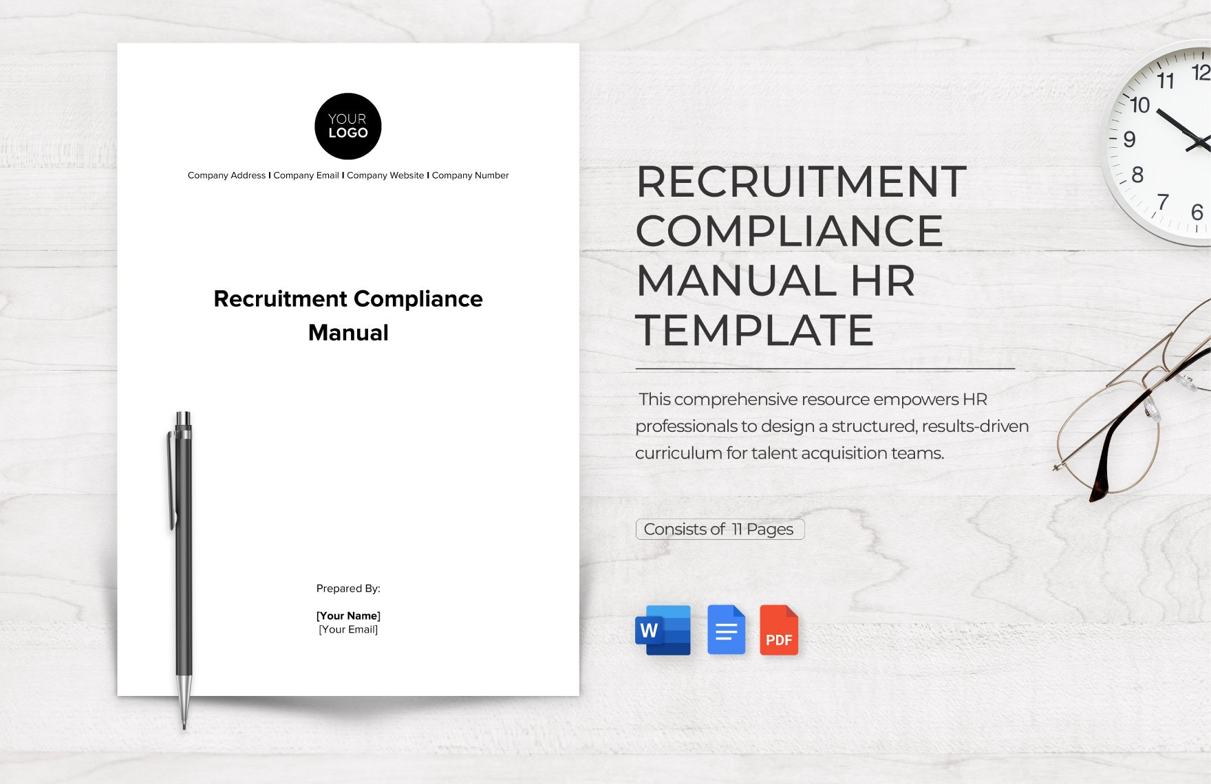 Recruitment Compliance Manual HR Template in Word, Google Docs, PDF