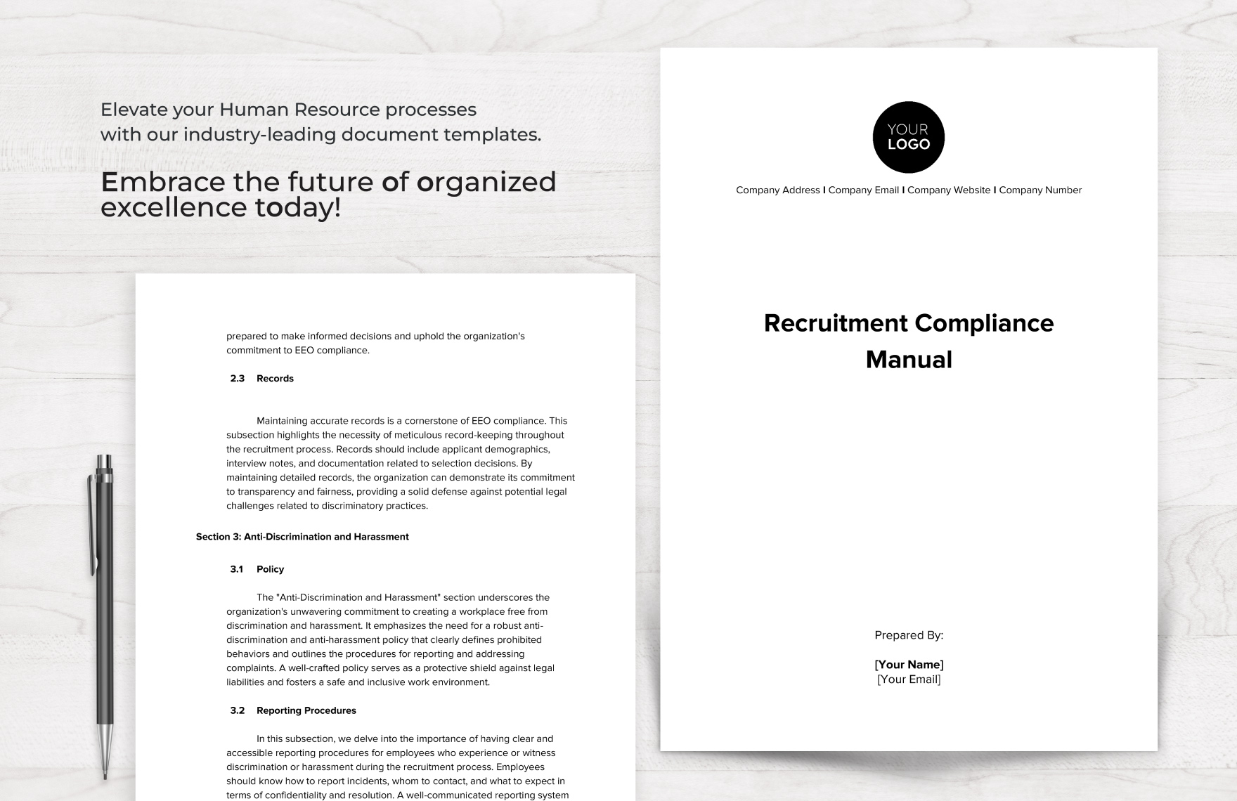 Recruitment Compliance Manual HR Template