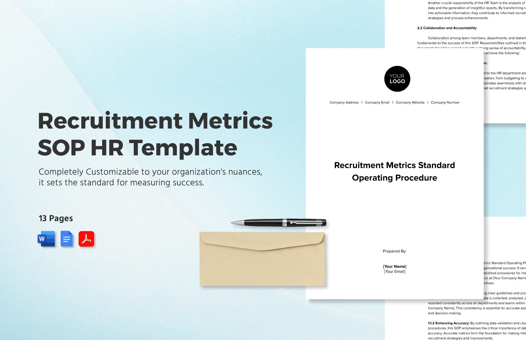 Recruitment Metrics SOP HR Template in Word, Google Docs, PDF