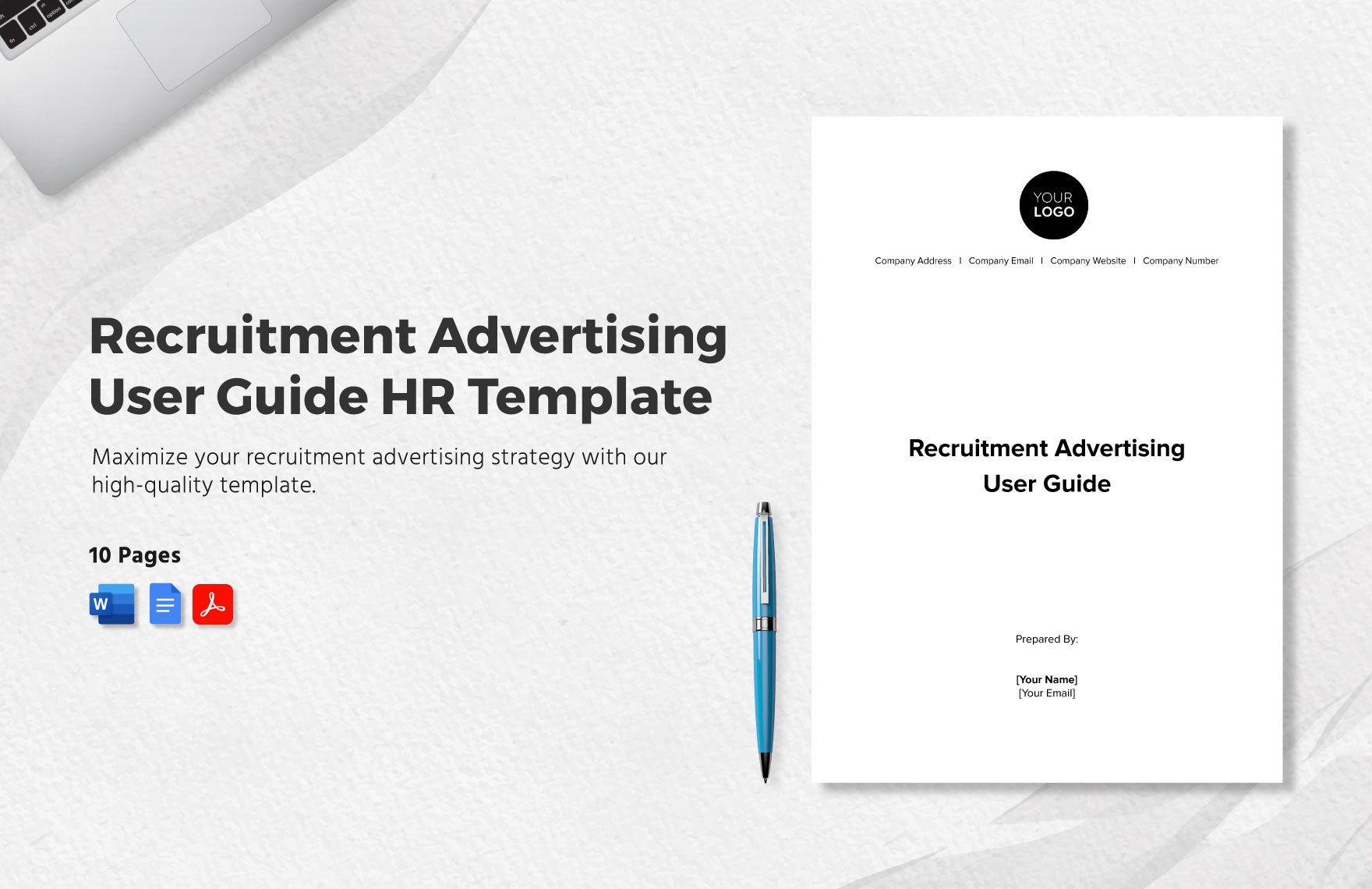 Recruitment Advertising User Guide HR Template in Word, Google Docs, PDF
