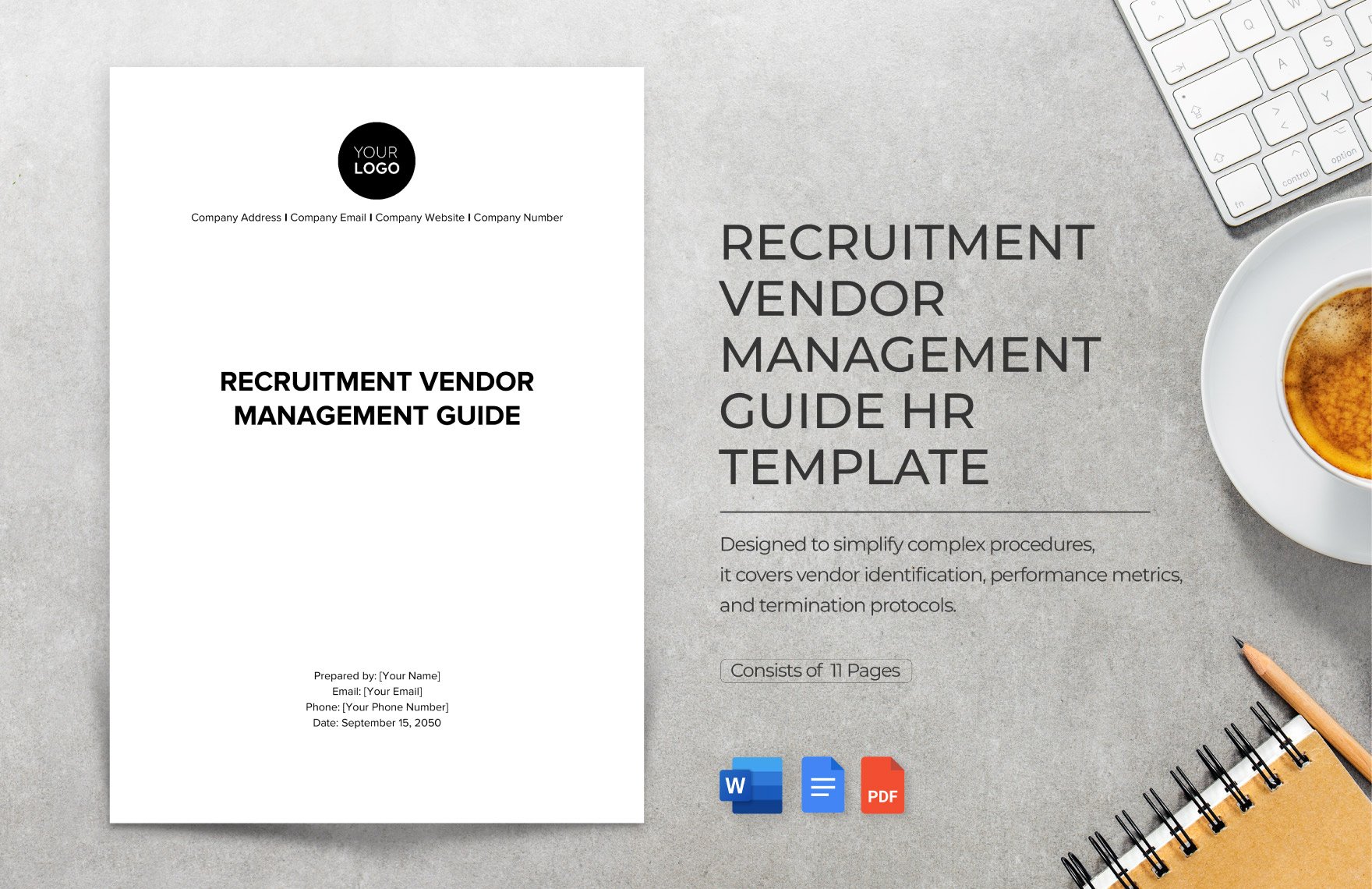 Recruitment Vendor Management Guide HR Template in Word, Google Docs, PDF