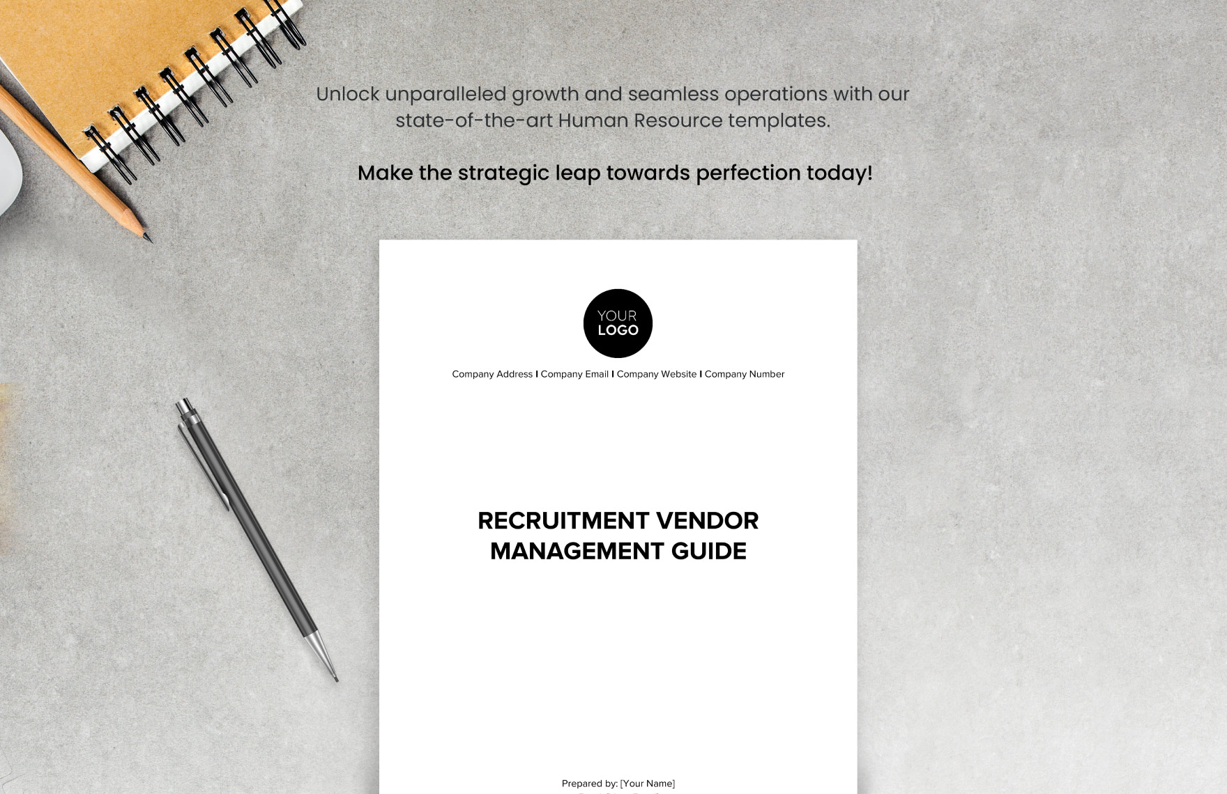 Recruitment Vendor Management Guide HR Template