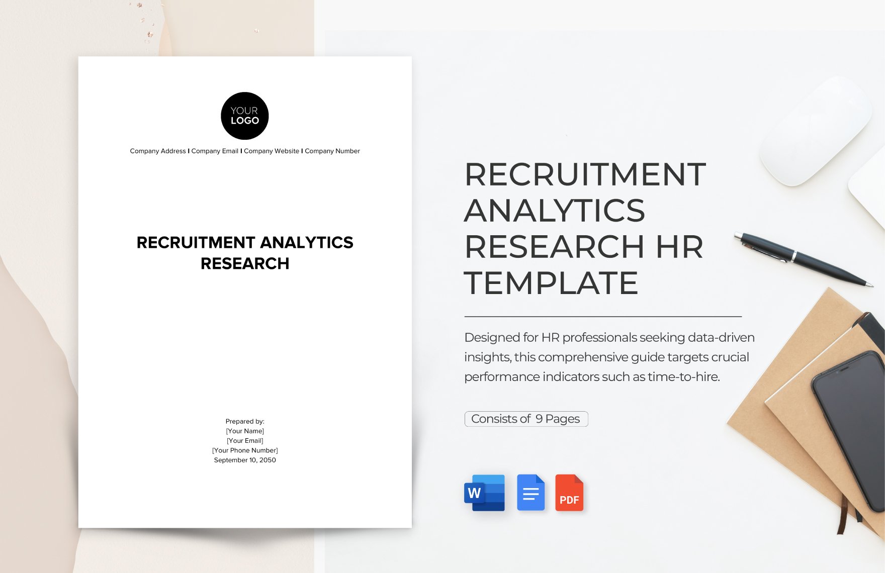 Recruitment Analytics Research HR Template
