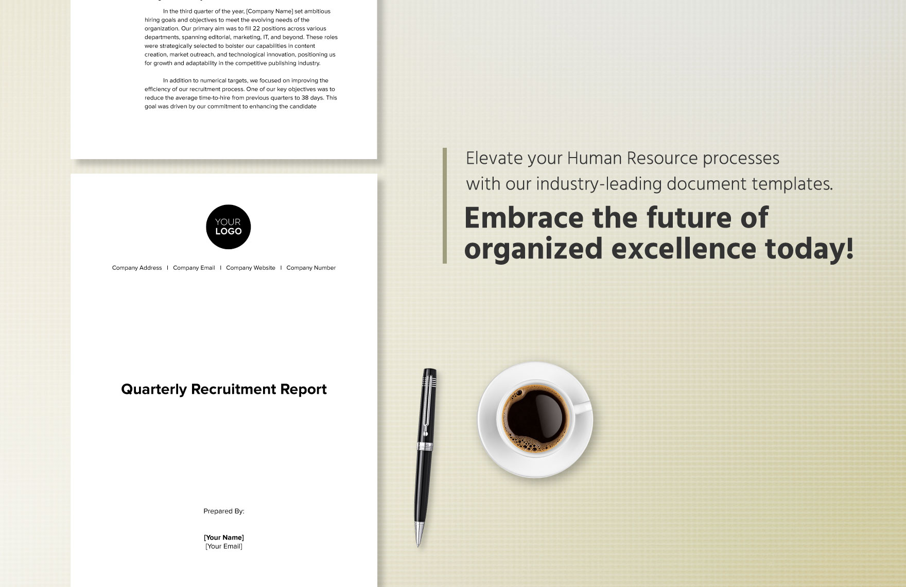 Quarterly Recruitment Report HR Template