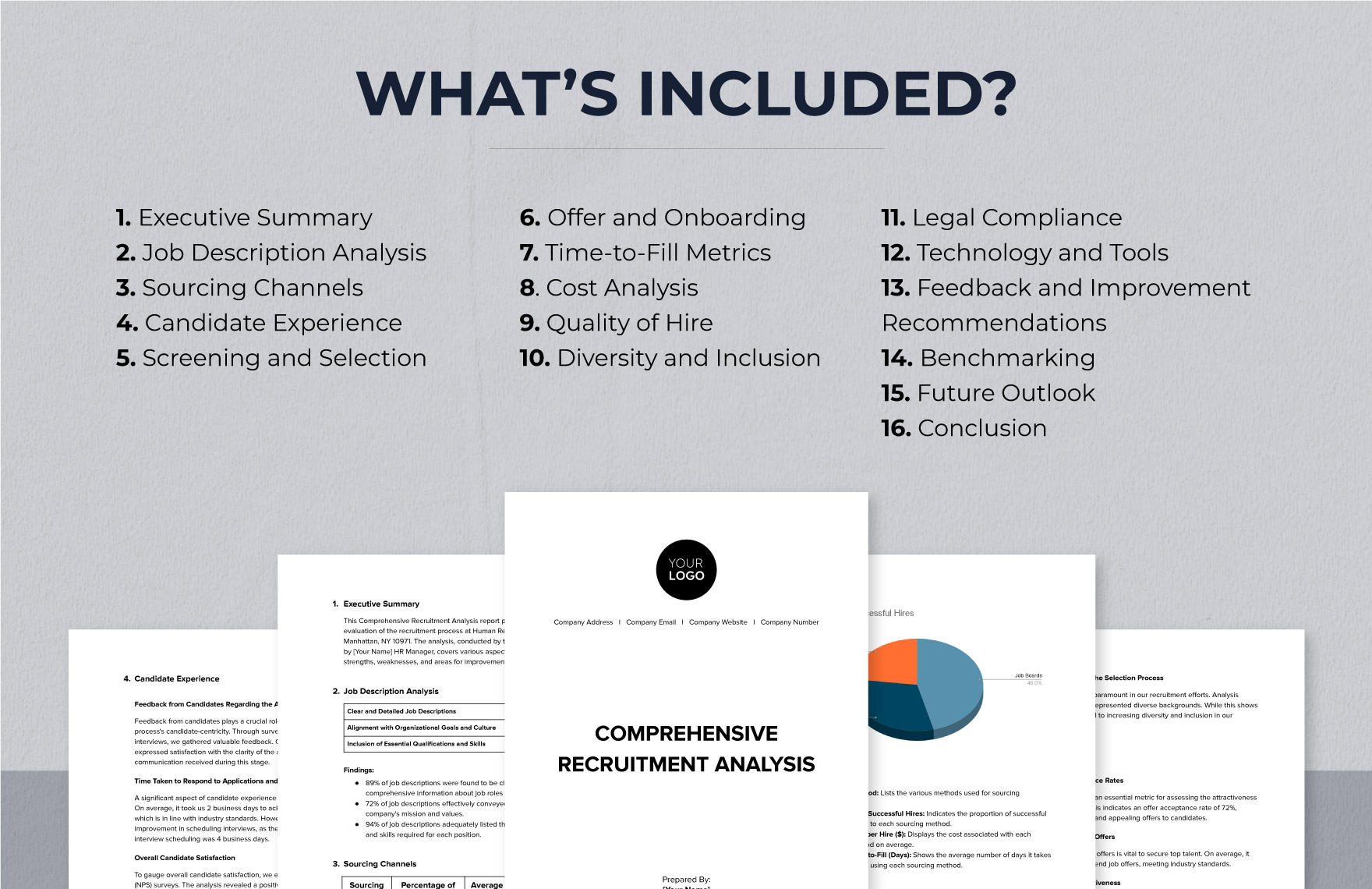 Comprehensive Recruitment Analysis HR Template