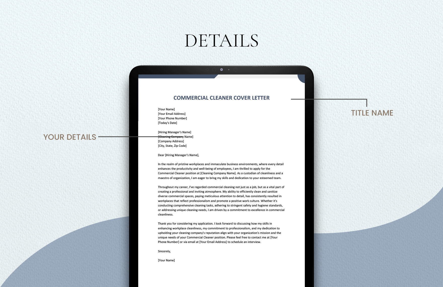 Commercial Cleaner Cover Letter