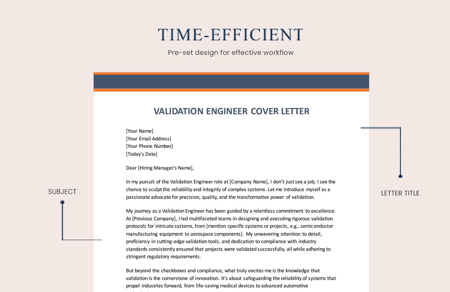 Validation Engineer Cover Letter