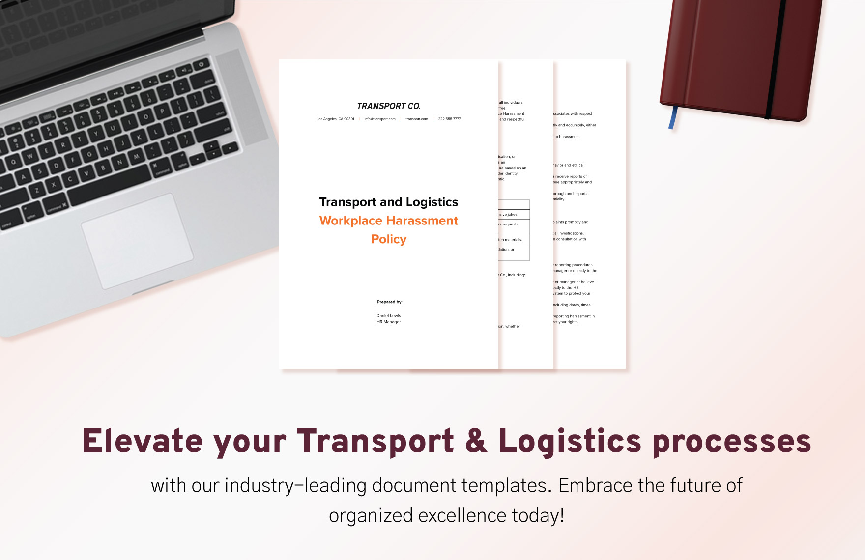 Transport and Logistics Workplace Harassment Policy Template