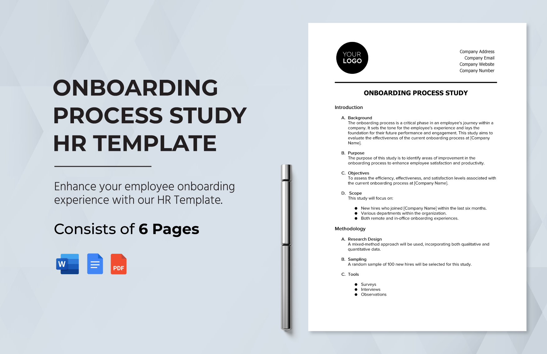 Onboarding Process Study HR Template