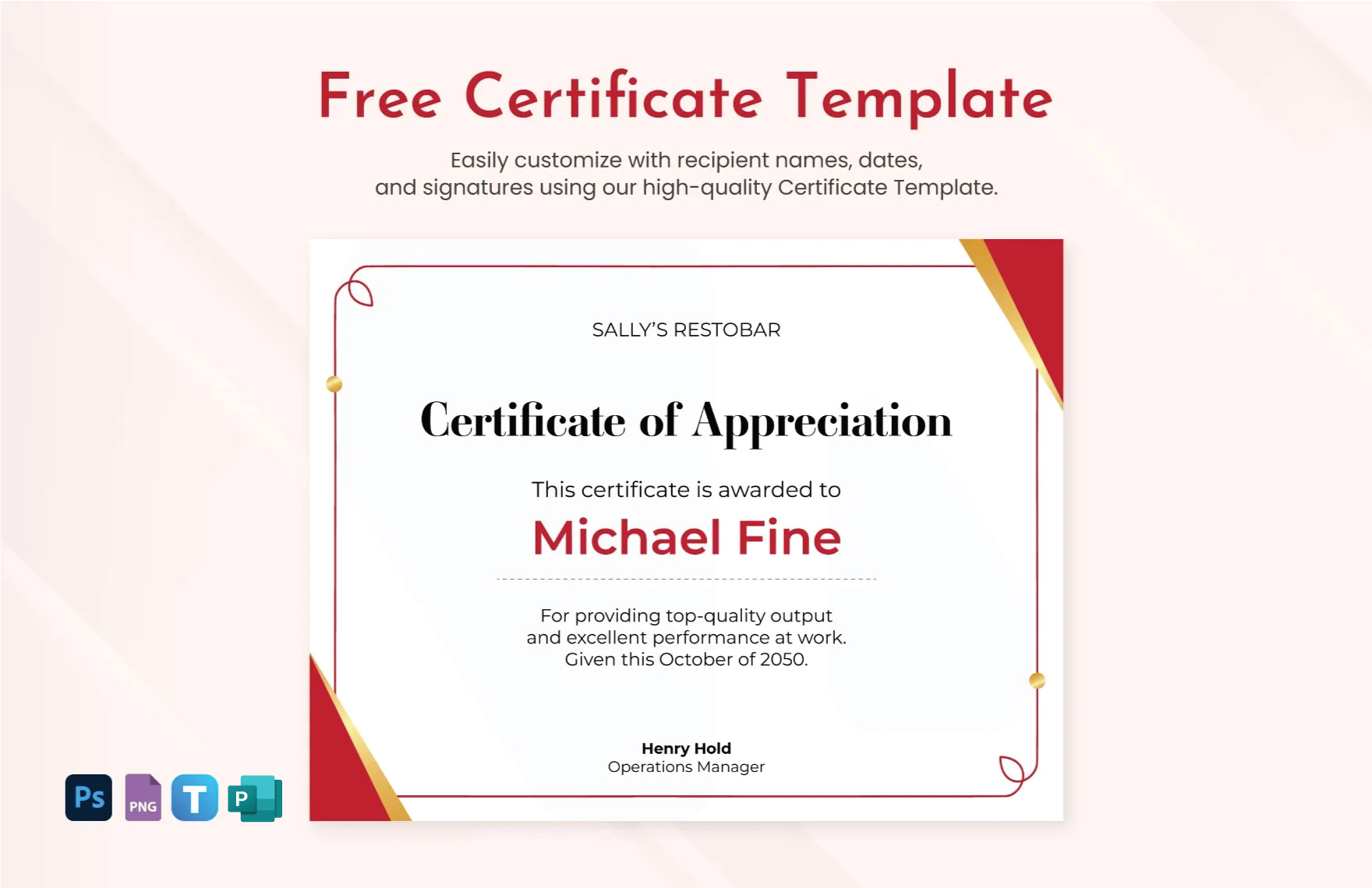 Free Certificate Template