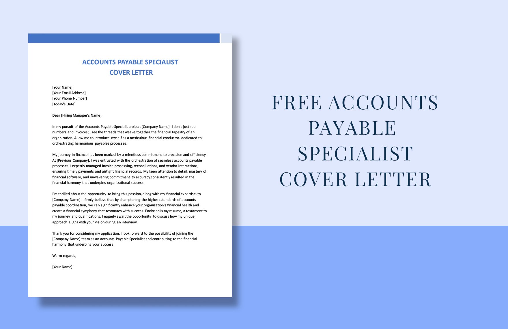 Accounts Payable Specialist Cover Letter in Word, Google Docs, PDF