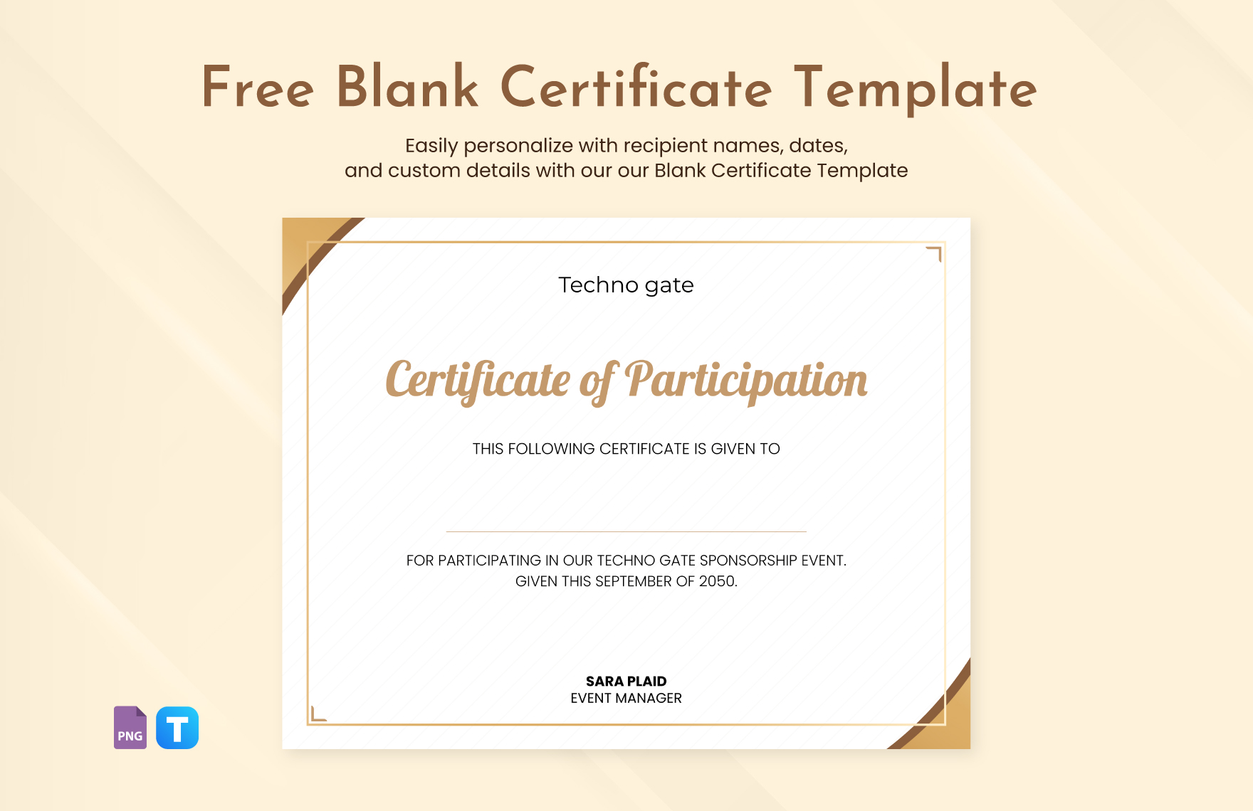 Blank Certificate Template In PNG Download Template Blank Certificate Template In PNG Download Template