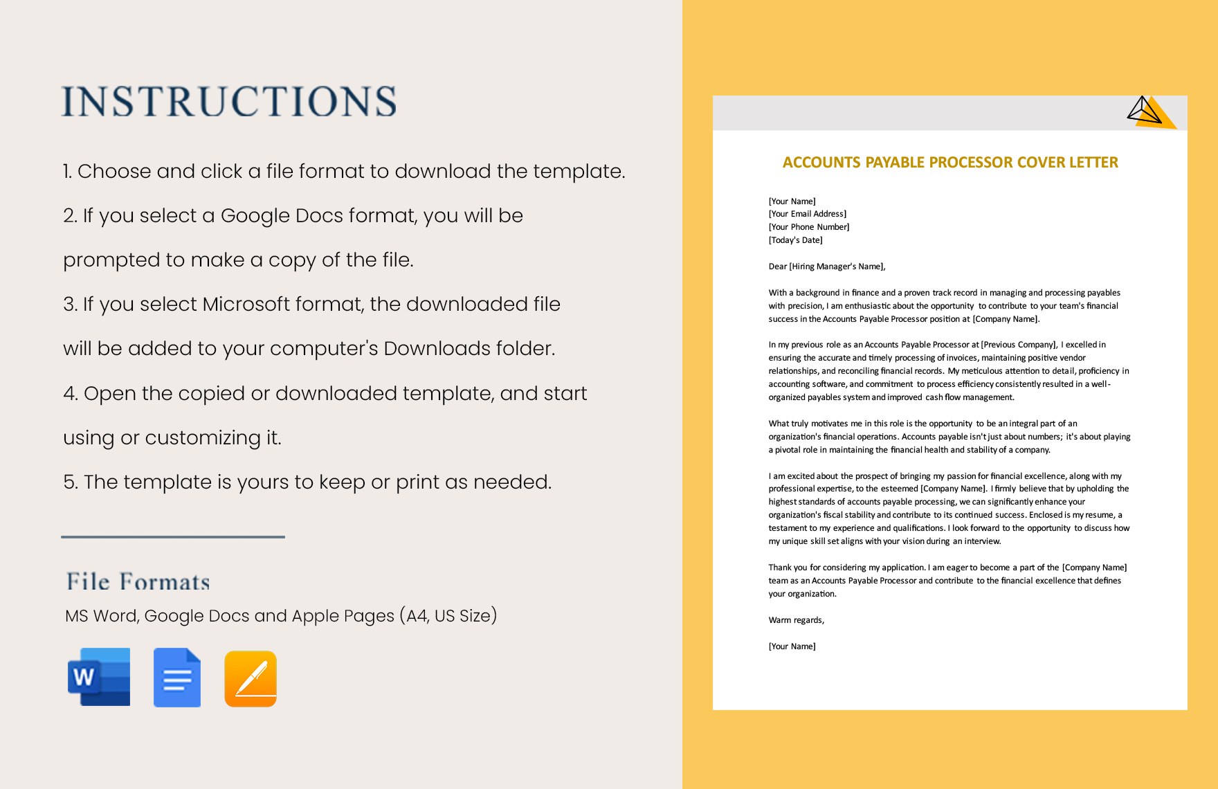 Accounts Payable Processor Cover Letter