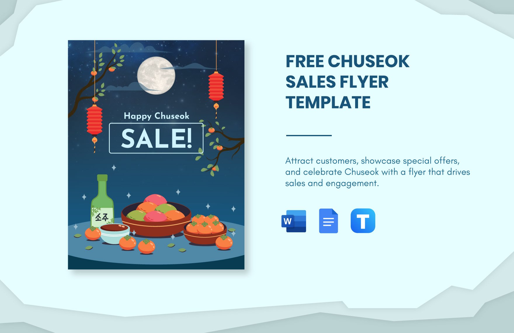 Free Chuseok Sales Flyer Template in Word, Google Docs