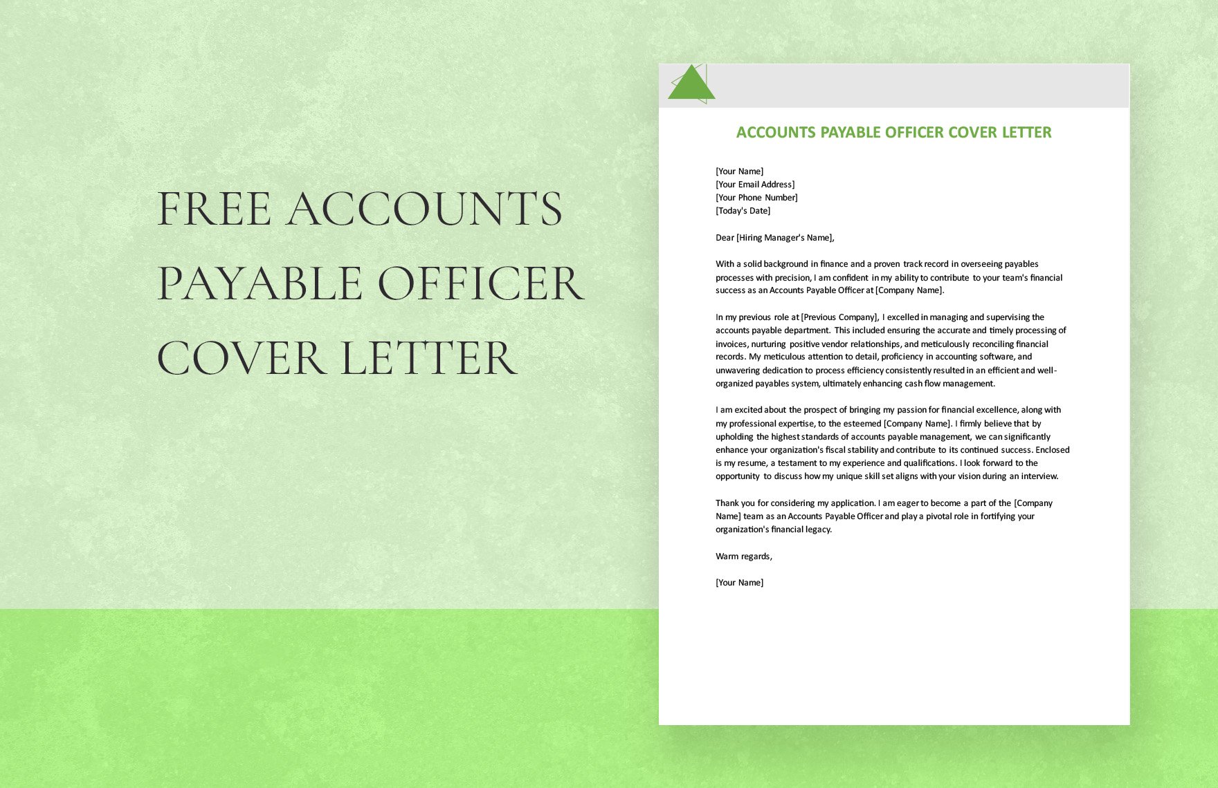 Accounts Payable Officer Cover Letter in Word, Google Docs, PDF