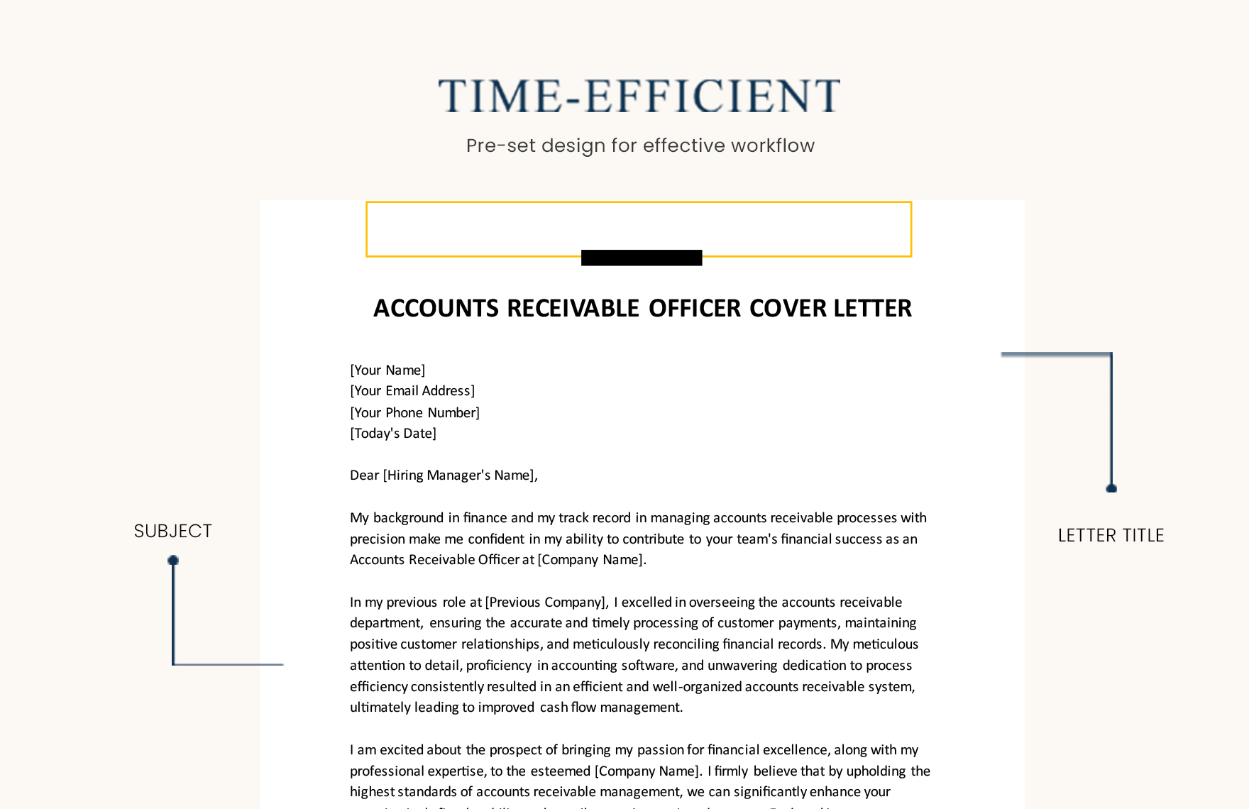 Accounts Receivable Officer Cover Letter