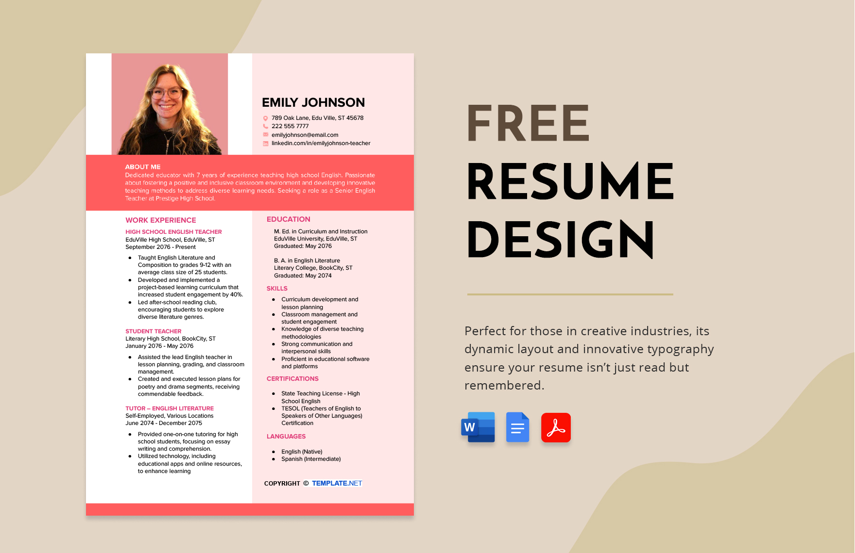 FREE Resume Word - Template Download | Template.net