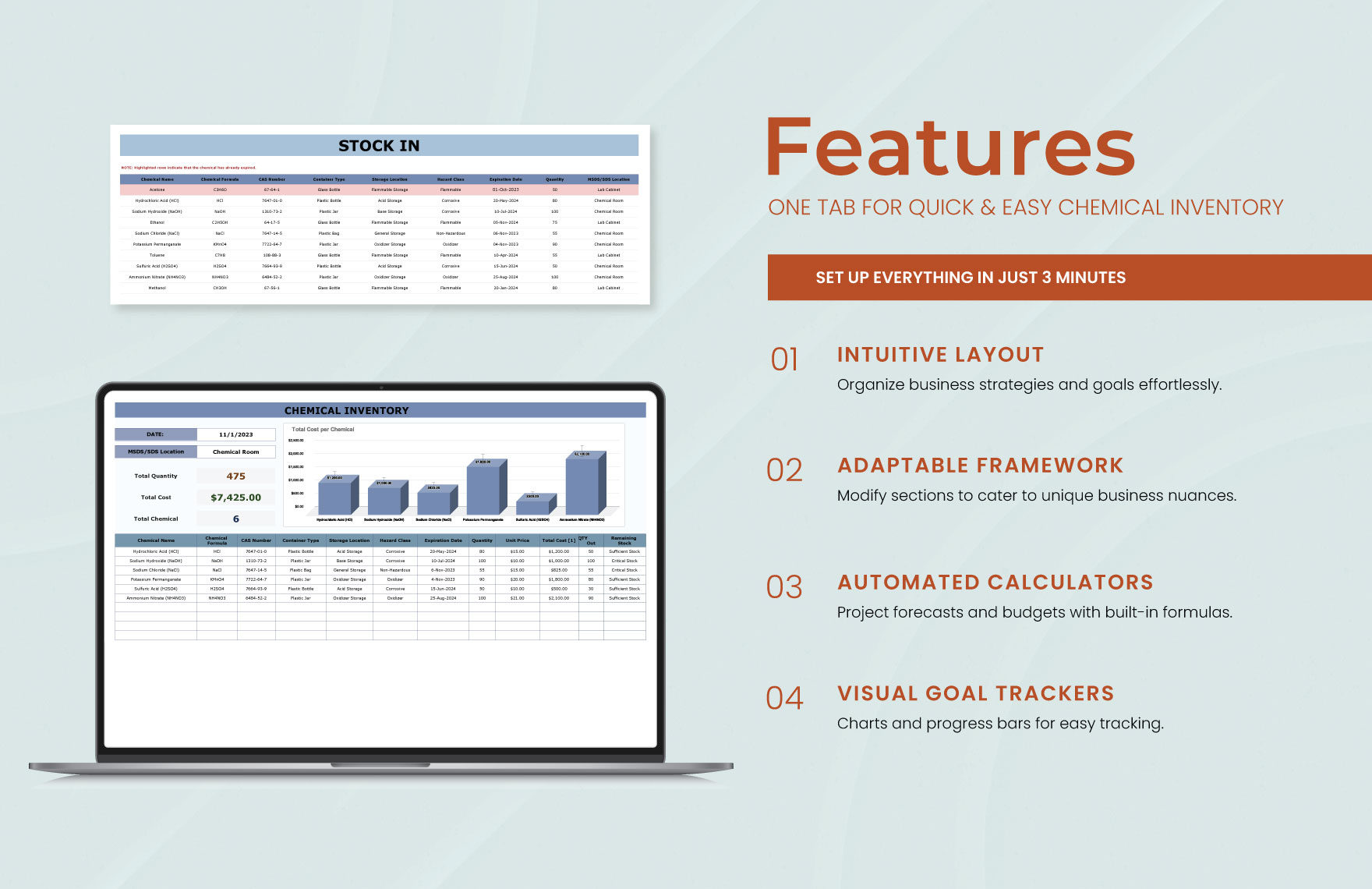 Chemical Inventory Template - Download in Excel, Google Sheets ...