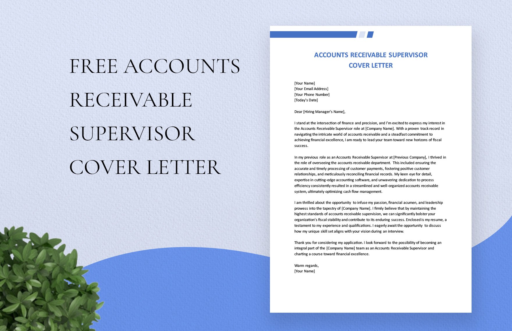 Accounts Receivable Supervisor Cover Letter in Word, Google Docs, PDF