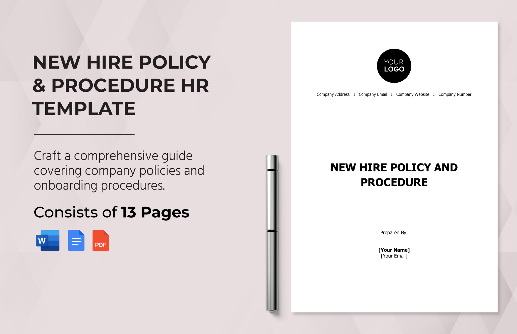 New Hire Policy & Procedure HR Template