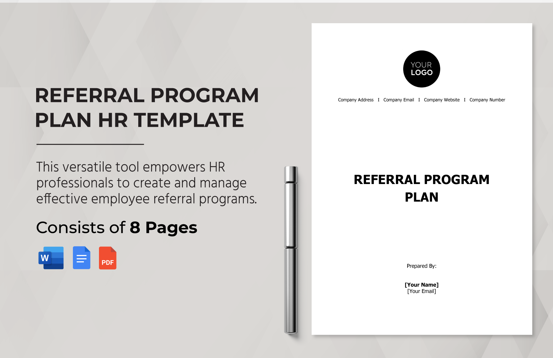 Referral Program Plan HR Template