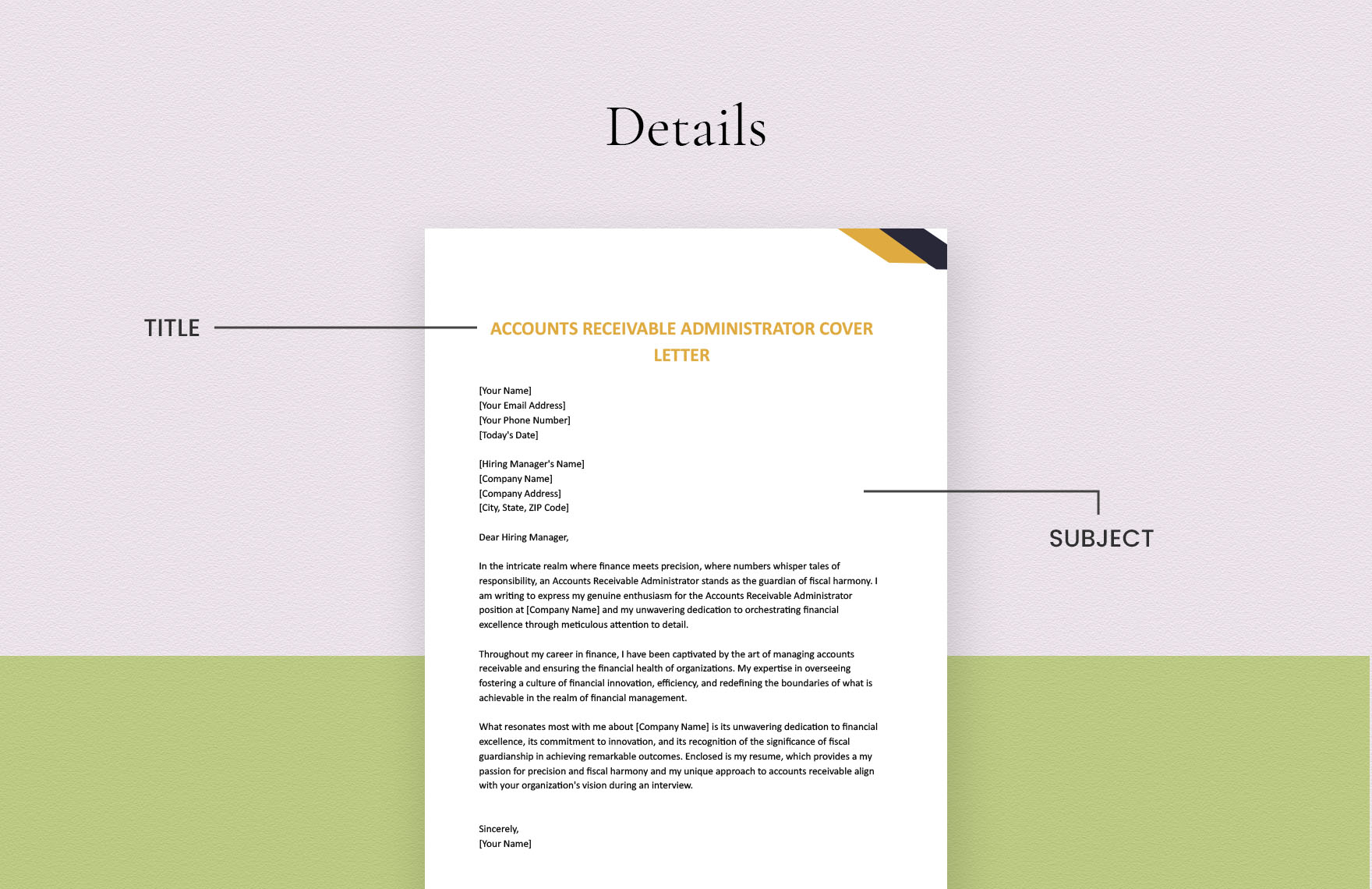 Accounts Receivable Administrator Cover Letter