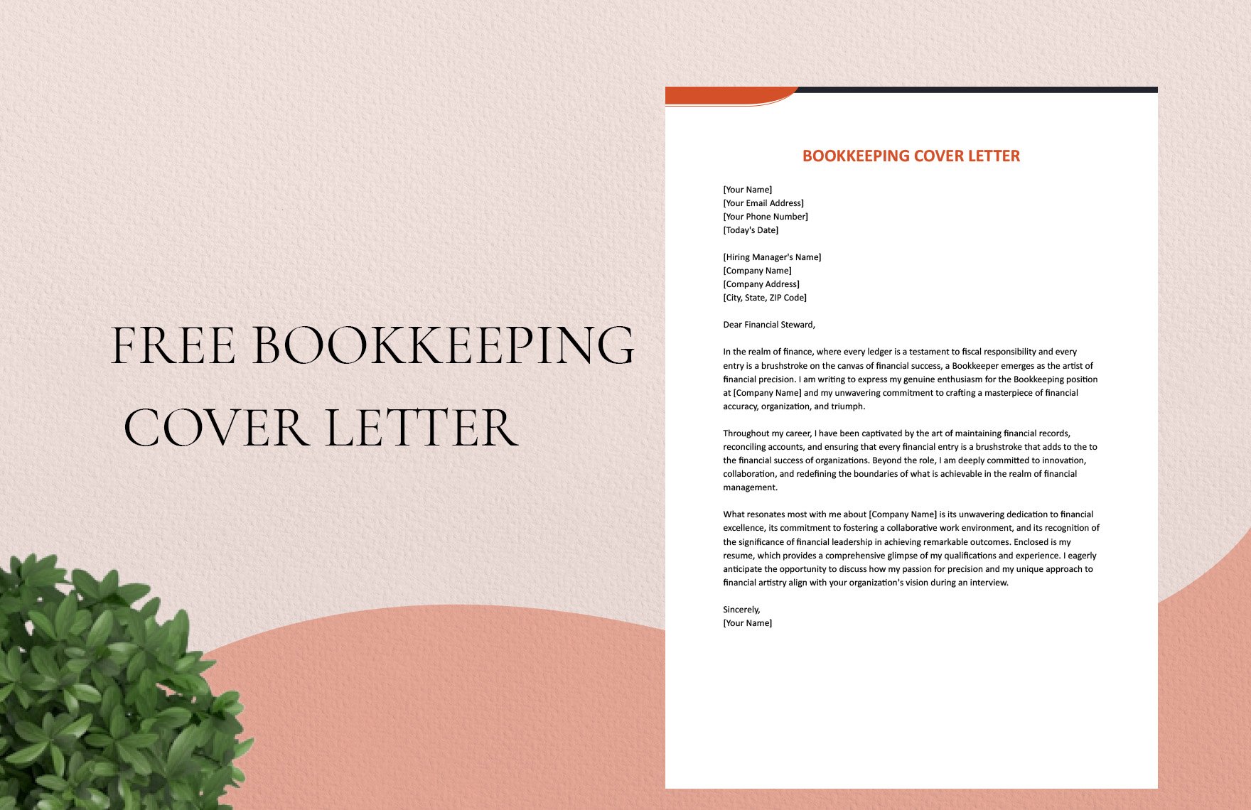 Bookkeeping Cover Letter