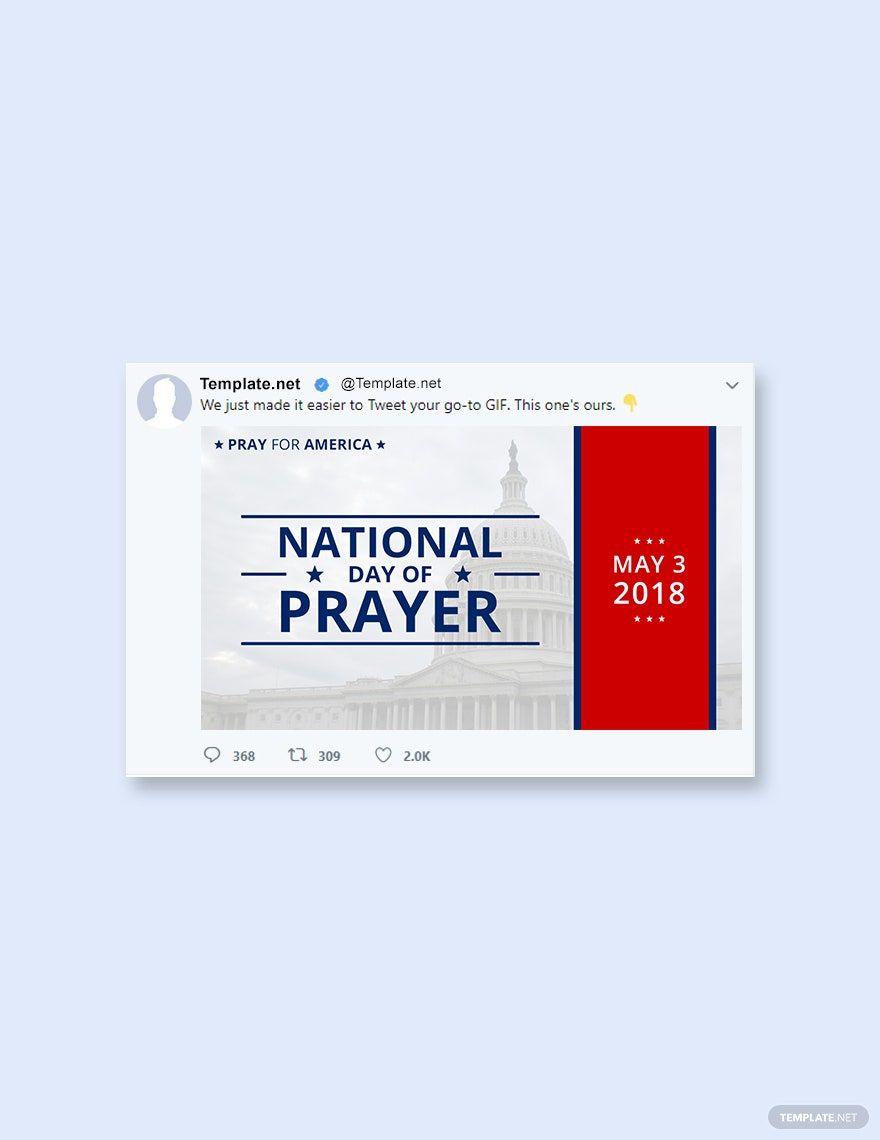 National Day of Prayer Twitter Post Template