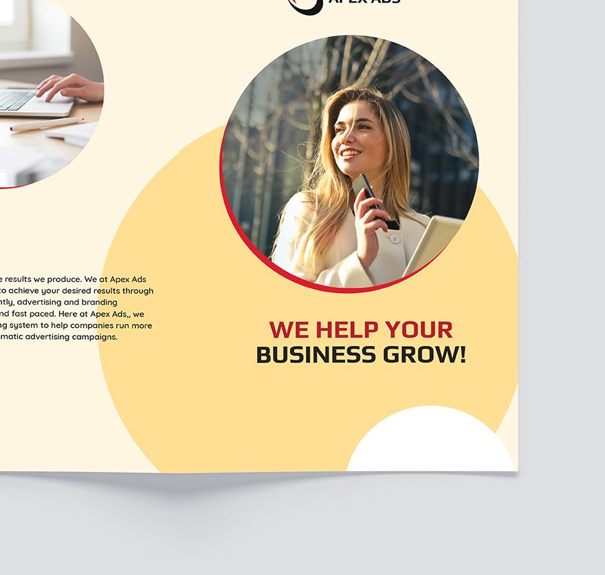 Advertising Consultant Bi-Fold Brochure Template