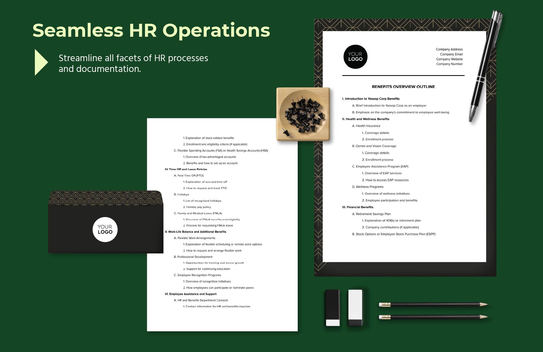 Benefits Overview Outline HR Template