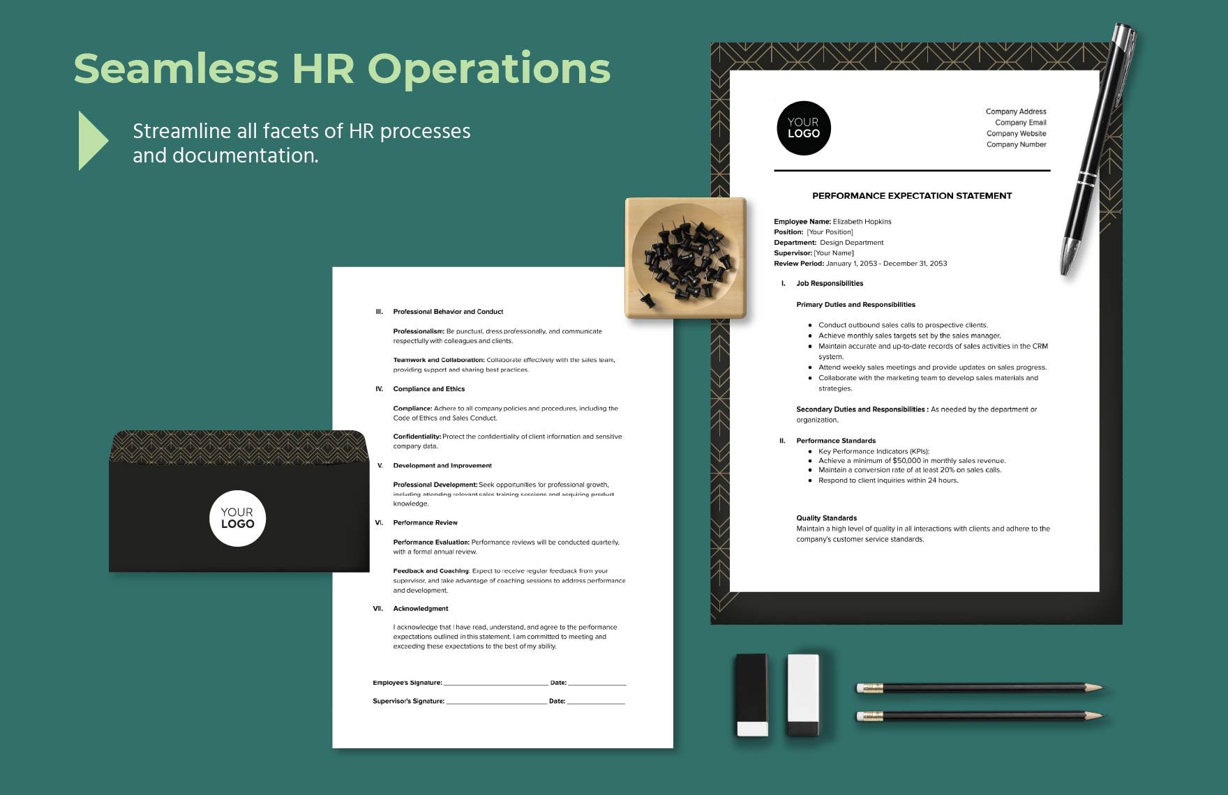 Performance Expectation Statement HR Template