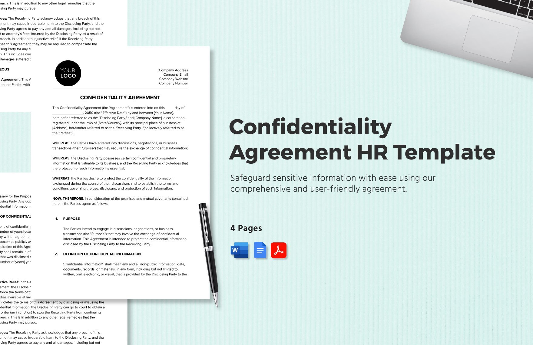 Confidentiality Agreement HR Template