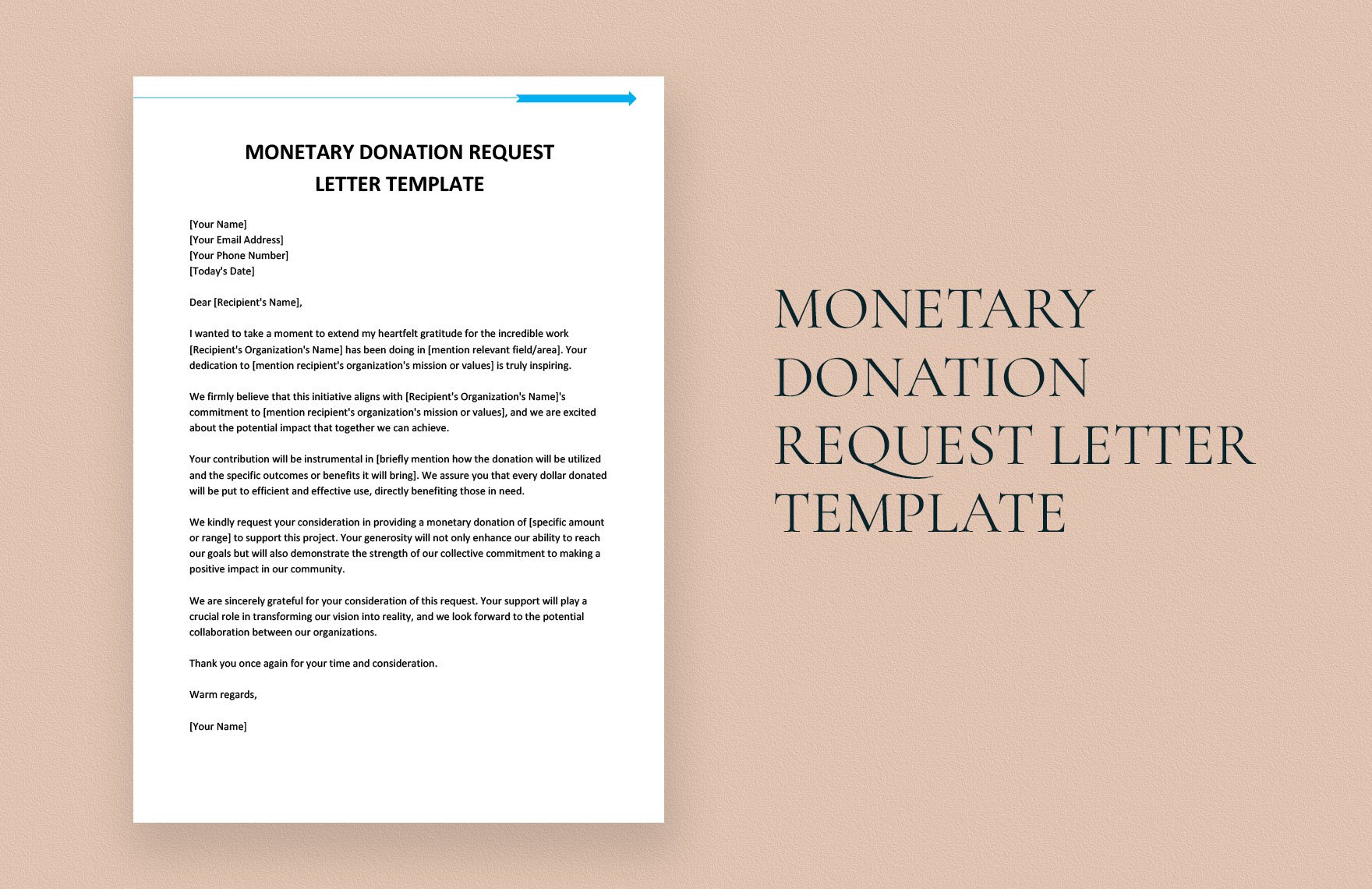 Monetary Donation Request Letter Template