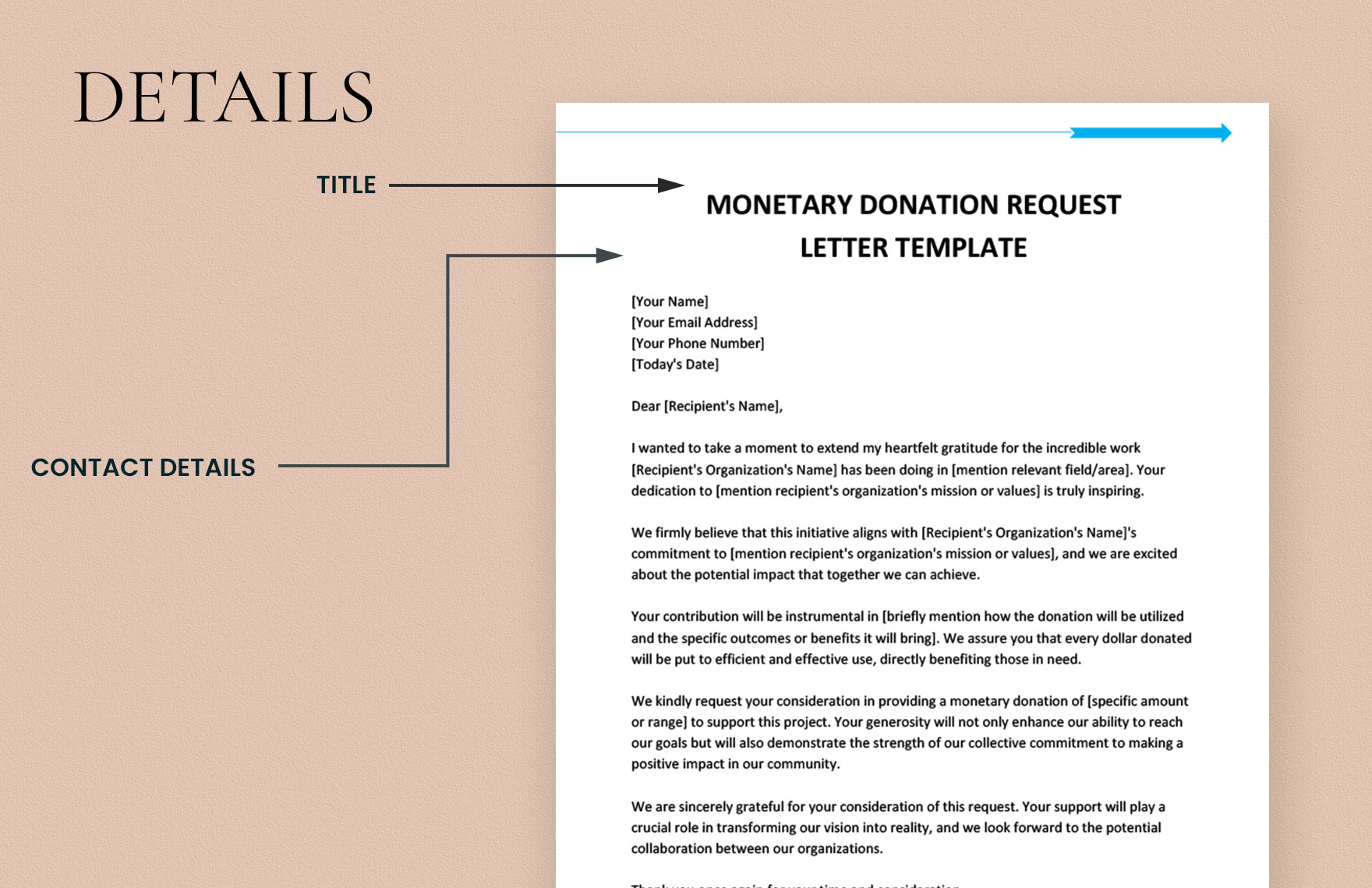 Monetary Donation Request Letter Template