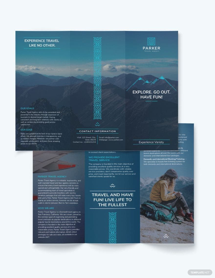 Travel Agency Tri-Fold Brochure Template