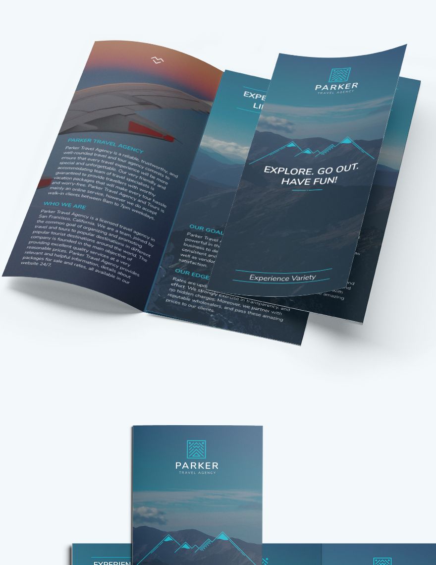 Travel Agency Tri-Fold Brochure Template