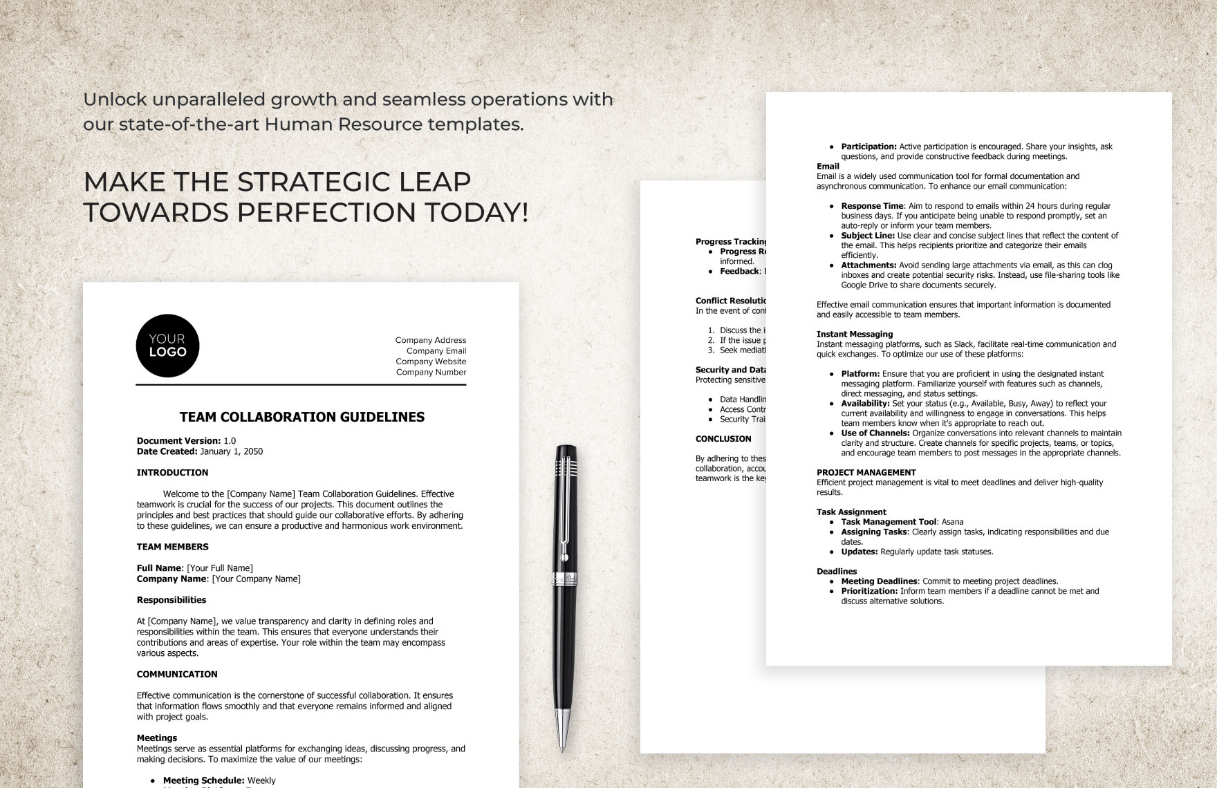 Team Collaboration Guidelines HR Template