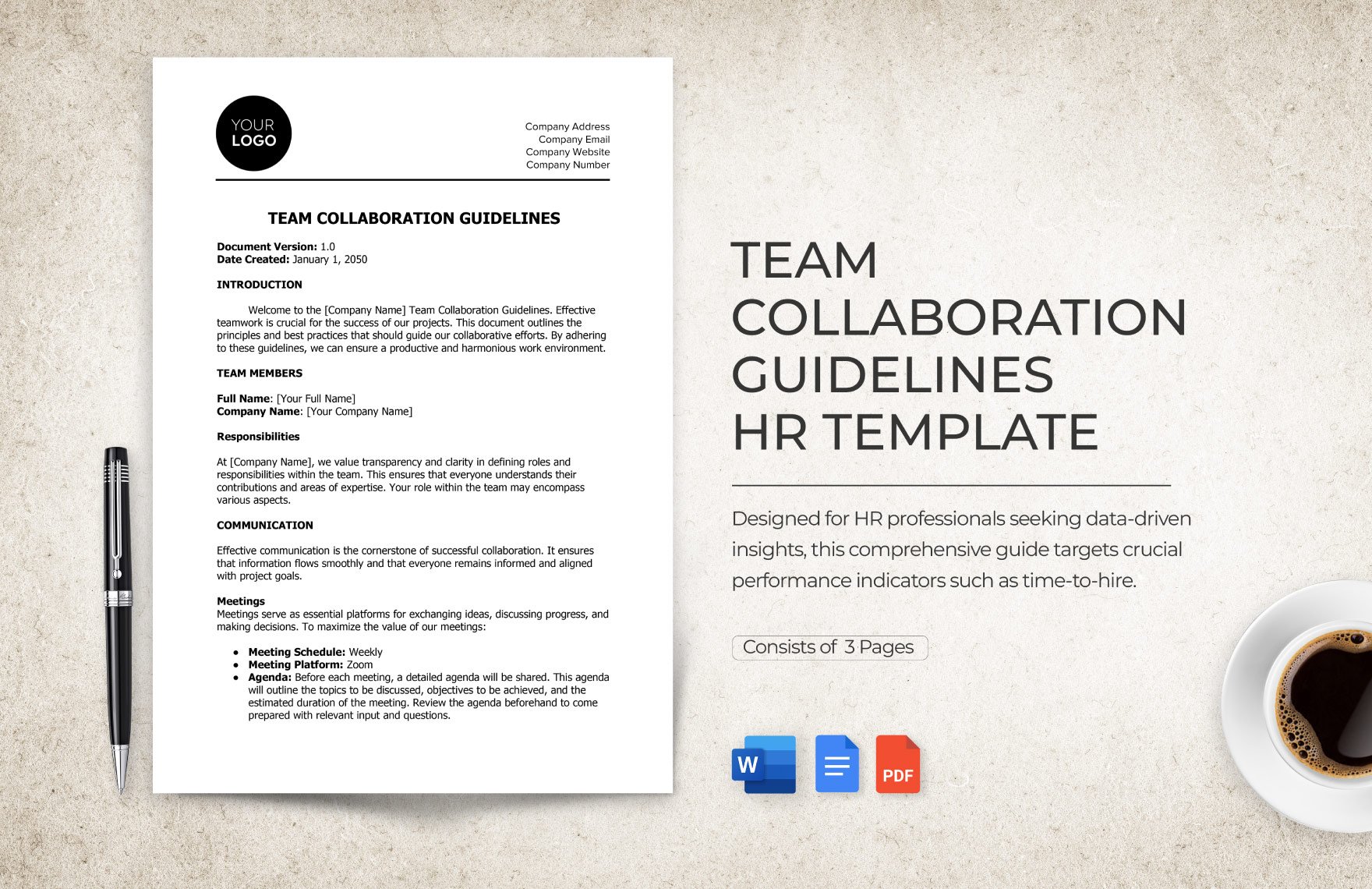 Team Collaboration Guidelines HR Template