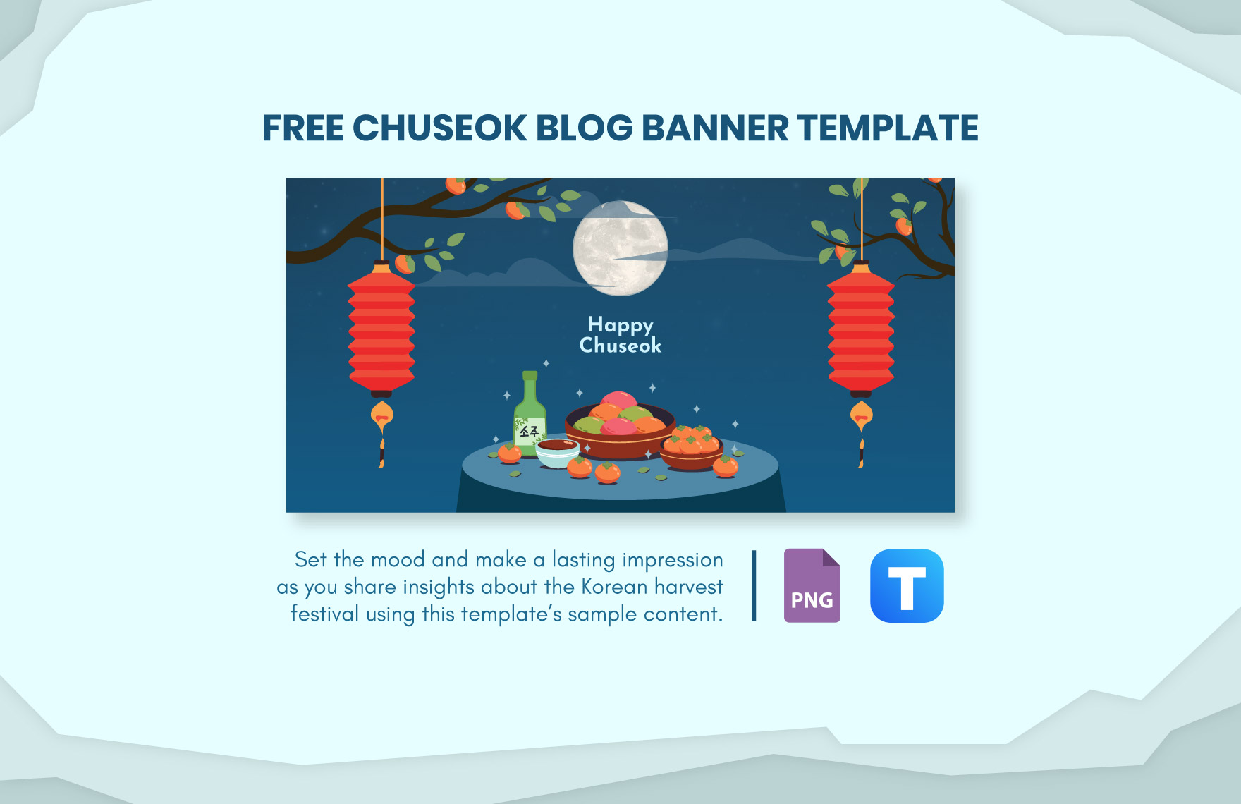 Free Chuseok Blog Banner Template in PNG