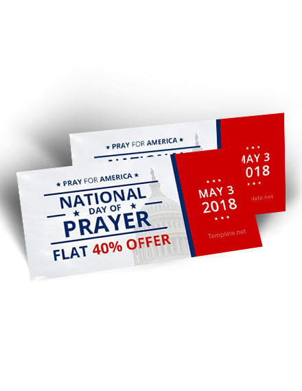 National Day of Prayer Voucher Template in PSD