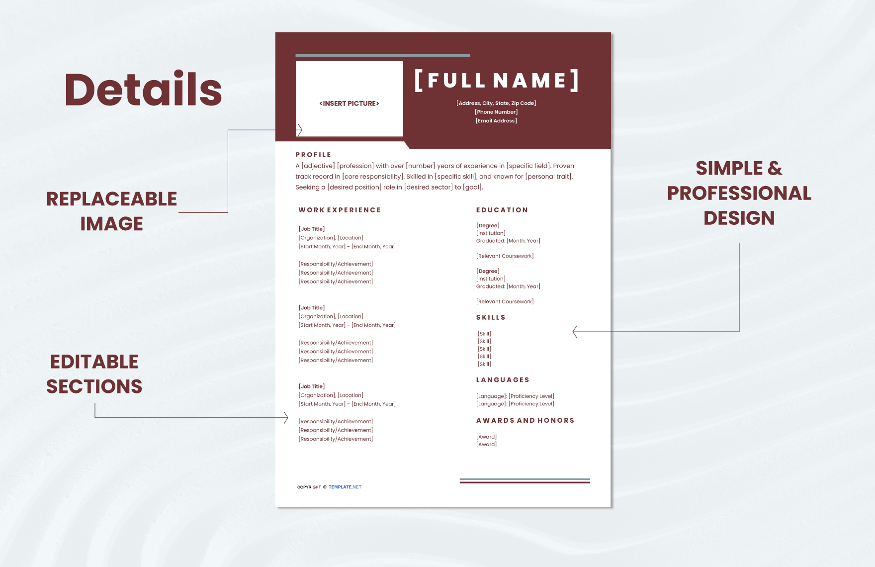 Fillable Resume Template