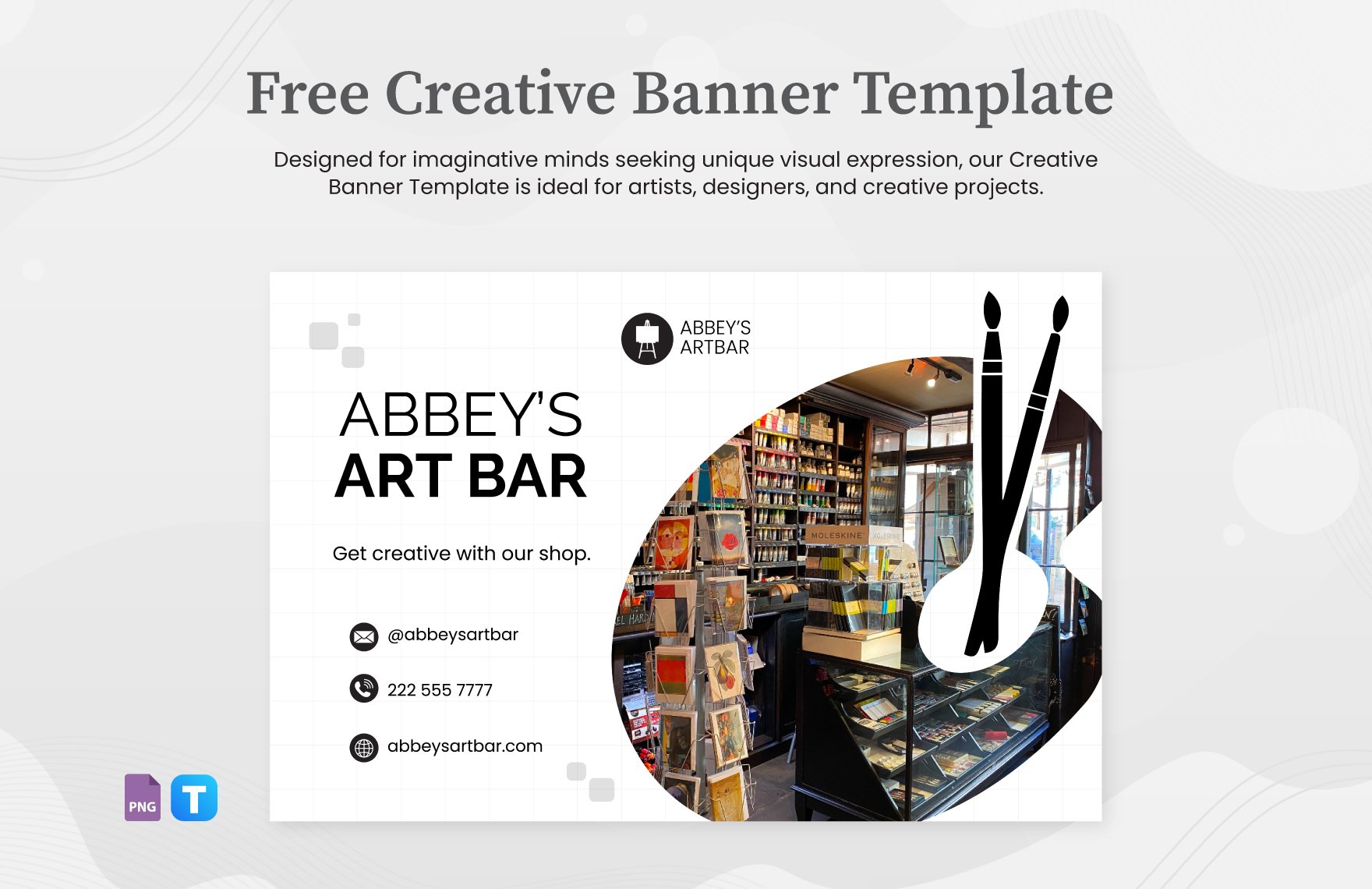 Creative Banner Template in PNG
