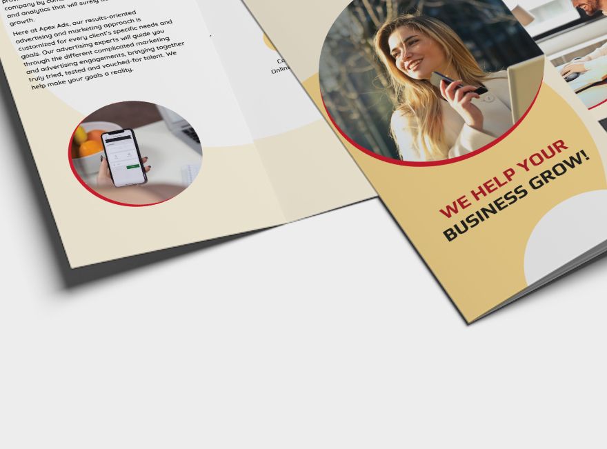 Advertising Consultant Tri-Fold Brochure Template