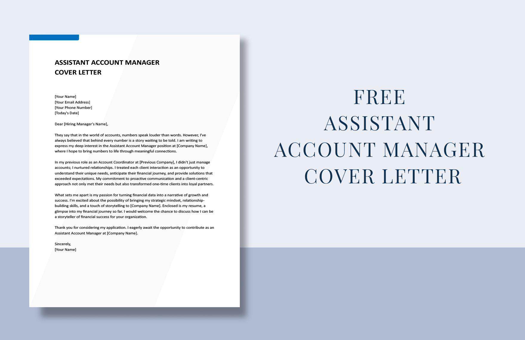 Assistant Account Manager Cover Letter