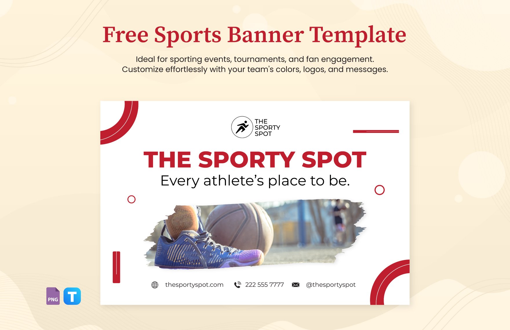 Sports Banner Template in PNG