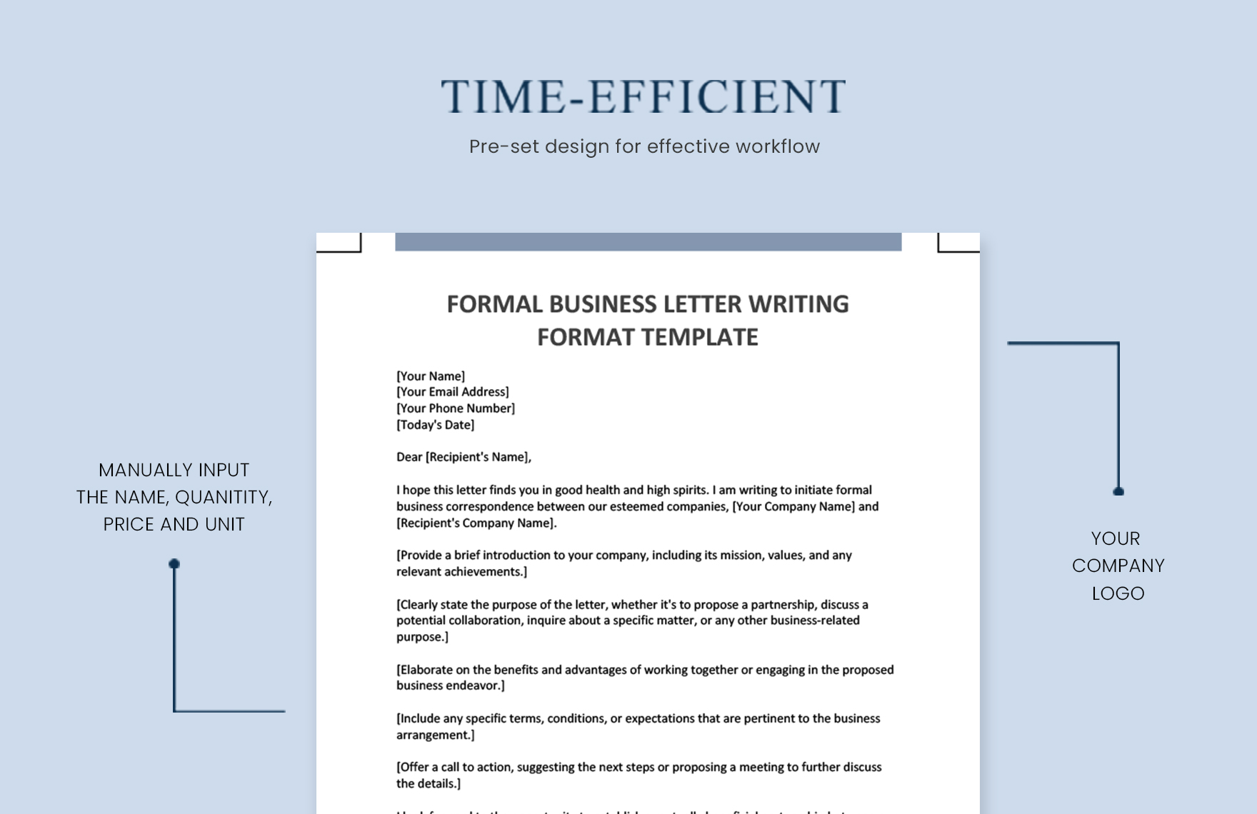 Formal Business Letter Writing Format Template