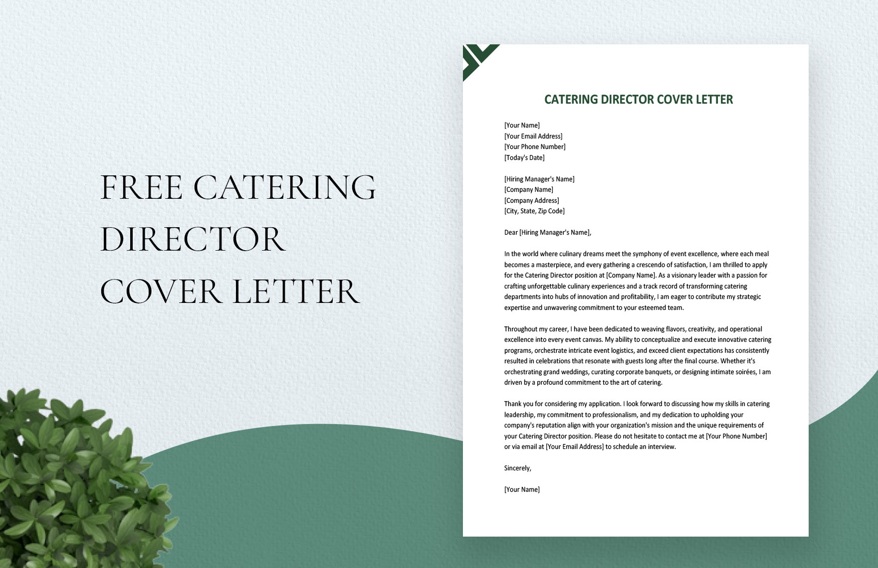 Catering Director Cover Letter