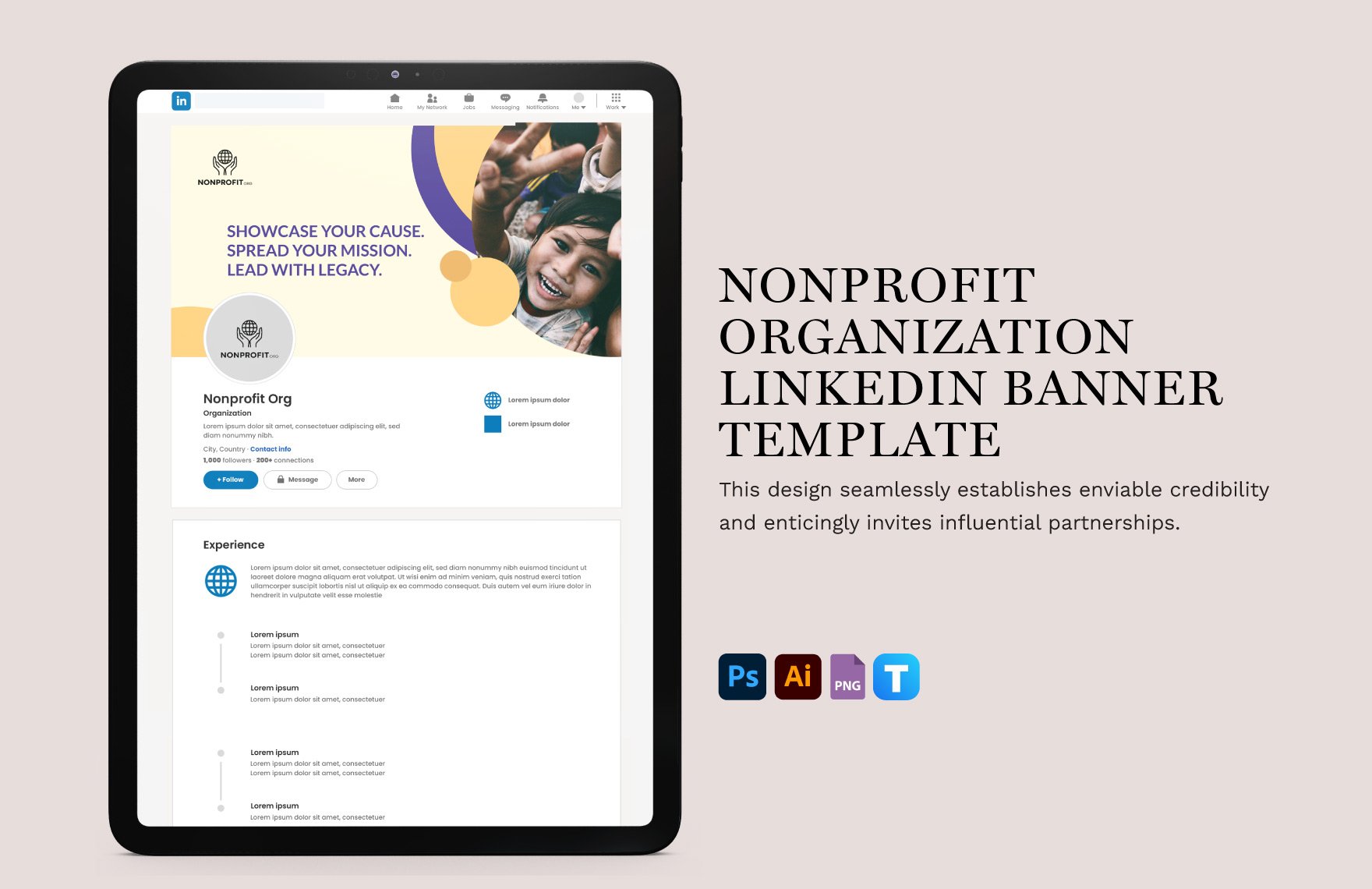 Nonprofit Organization LinkedIn Banner Template