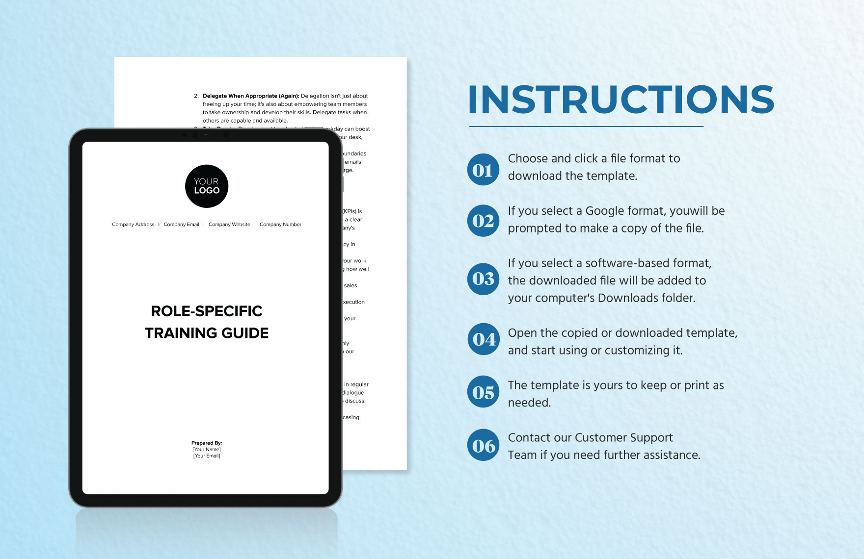 Role-Specific Training Guide HR Template